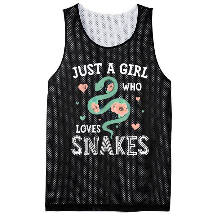 Just A Girl Who Loves Snakes Women Snake Lover Mesh Reversible Basketball Jersey Tank