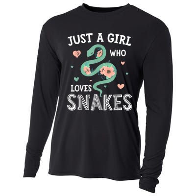 Just A Girl Who Loves Snakes Women Snake Lover Cooling Performance Long Sleeve Crew