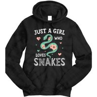 Just A Girl Who Loves Snakes Women Snake Lover Tie Dye Hoodie