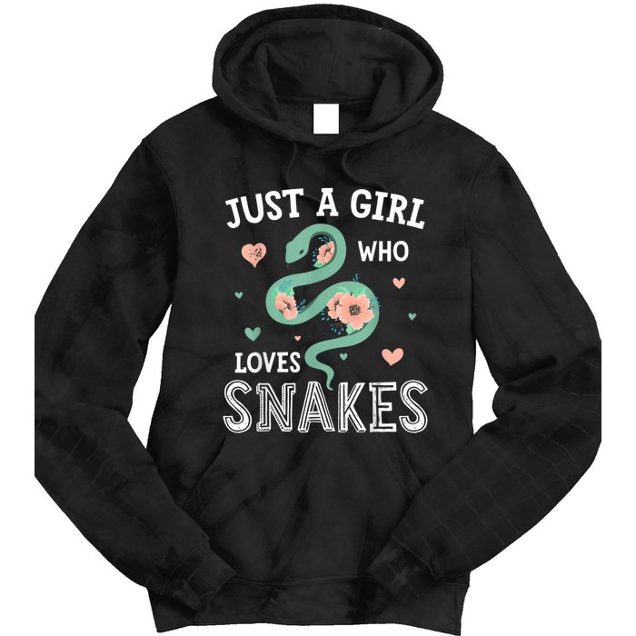 Just A Girl Who Loves Snakes Women Snake Lover Tie Dye Hoodie