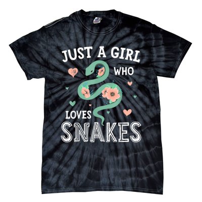 Just A Girl Who Loves Snakes Women Snake Lover Tie-Dye T-Shirt