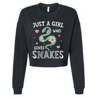 Just A Girl Who Loves Snakes Women Snake Lover Cropped Pullover Crew