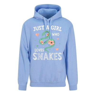 Just A Girl Who Loves Snakes Women Snake Lover Unisex Surf Hoodie