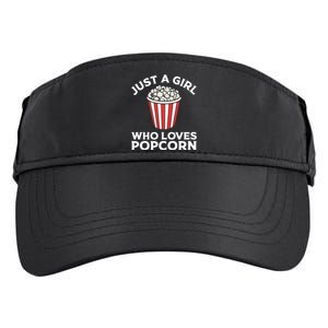 Just A Girl Who Loves Popcorn Lover Girls Gift Adult Drive Performance Visor