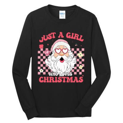 Just A Girl Who Loves Christmas Xmas Creative  Tall Long Sleeve T-Shirt