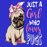 Just A Girl Who Loves Pugs: Cute Pug Dog Lover Gift Womens Tank Top