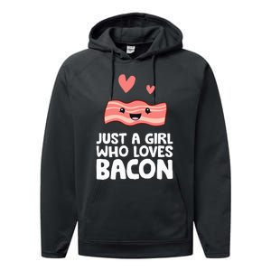 Just A Girl Who Loves Bacon Performance Fleece Hoodie