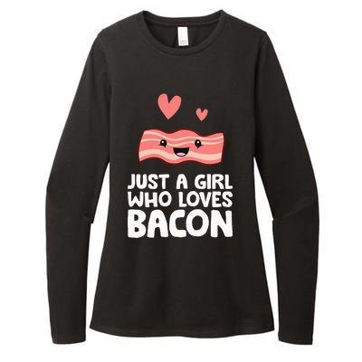 Just A Girl Who Loves Bacon Womens CVC Long Sleeve Shirt