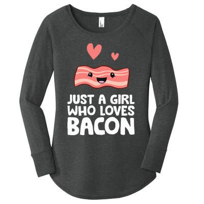 Just A Girl Who Loves Bacon Women's Perfect Tri Tunic Long Sleeve Shirt