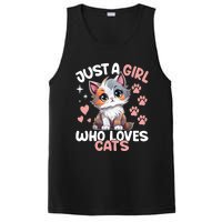 Just A Girl Who Loves Cats Cute Cat Lover PosiCharge Competitor Tank