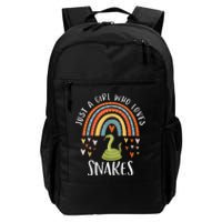 Just A Girl Who Loves Snakes Rainbow Gifts For Snake Lover Daily Commute Backpack