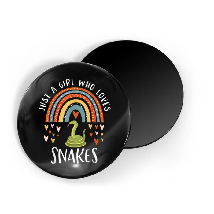 Just A Girl Who Loves Snakes Rainbow Gifts For Snake Lover Magnet