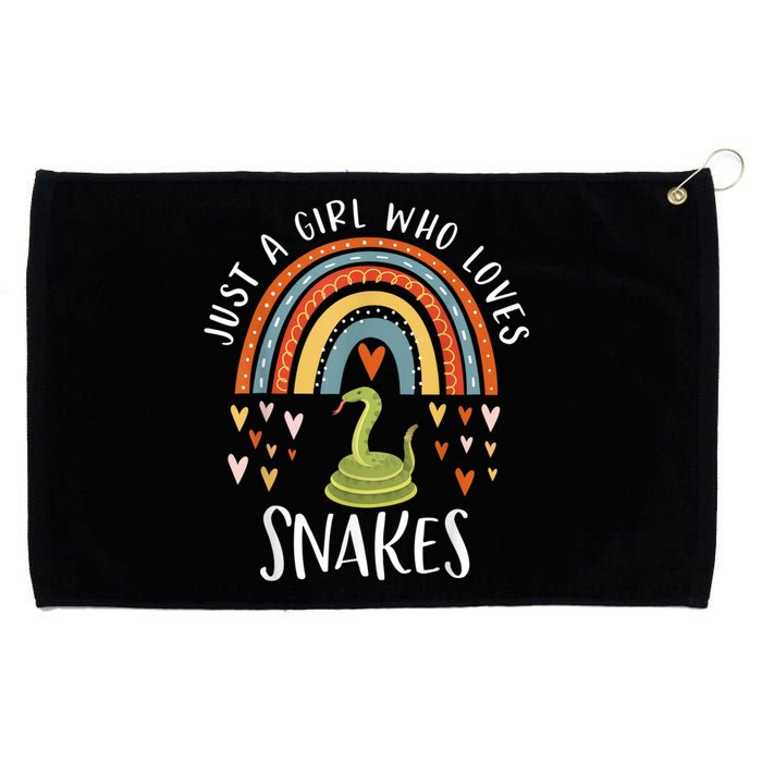 Just A Girl Who Loves Snakes Rainbow Gifts For Snake Lover Grommeted Golf Towel