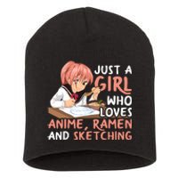 Just A Girl Who Loves Anime Ramen And Sketching Japan Anime Short Acrylic Beanie