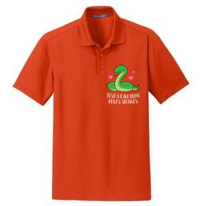 Just A Girl Who Loves Snakes Cute Snake Girl Gift Dry Zone Grid Polo