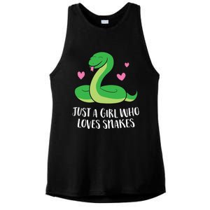 Just A Girl Who Loves Snakes Cute Snake Girl Gift Ladies PosiCharge Tri-Blend Wicking Tank