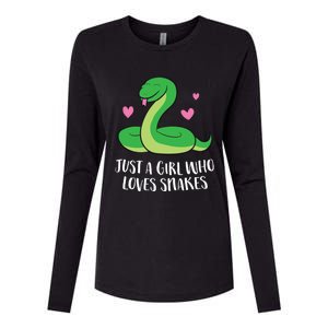 Just A Girl Who Loves Snakes Cute Snake Girl Gift Womens Cotton Relaxed Long Sleeve T-Shirt