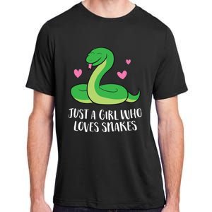 Just A Girl Who Loves Snakes Cute Snake Girl Gift Adult ChromaSoft Performance T-Shirt