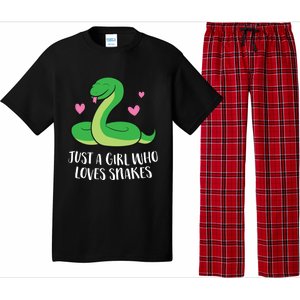 Just A Girl Who Loves Snakes Cute Snake Girl Gift Pajama Set