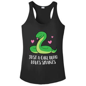 Just A Girl Who Loves Snakes Cute Snake Girl Gift Ladies PosiCharge Competitor Racerback Tank