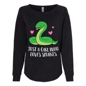 Just A Girl Who Loves Snakes Cute Snake Girl Gift Womens California Wash Sweatshirt