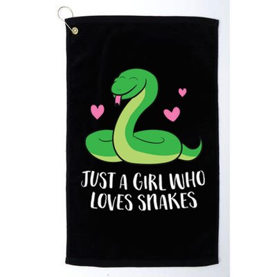 Just A Girl Who Loves Snakes Cute Snake Girl Gift Platinum Collection Golf Towel