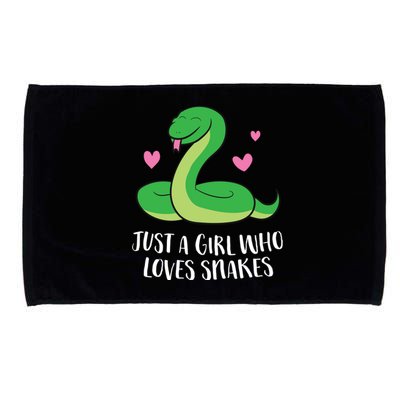 Just A Girl Who Loves Snakes Cute Snake Girl Gift Microfiber Hand Towel