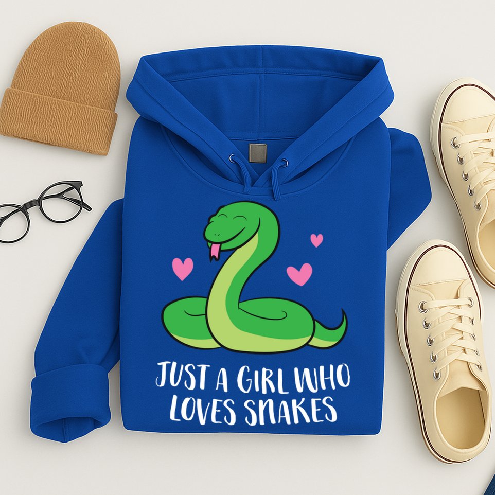 Just A Girl Who Loves Snakes Cute Snake Girl Gift Hoodie
