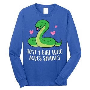 Just A Girl Who Loves Snakes Cute Snake Girl Gift Long Sleeve Shirt