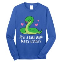 Just A Girl Who Loves Snakes Cute Snake Girl Gift Long Sleeve Shirt