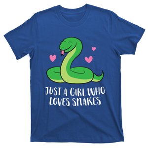 Just A Girl Who Loves Snakes Cute Snake Girl Gift T-Shirt