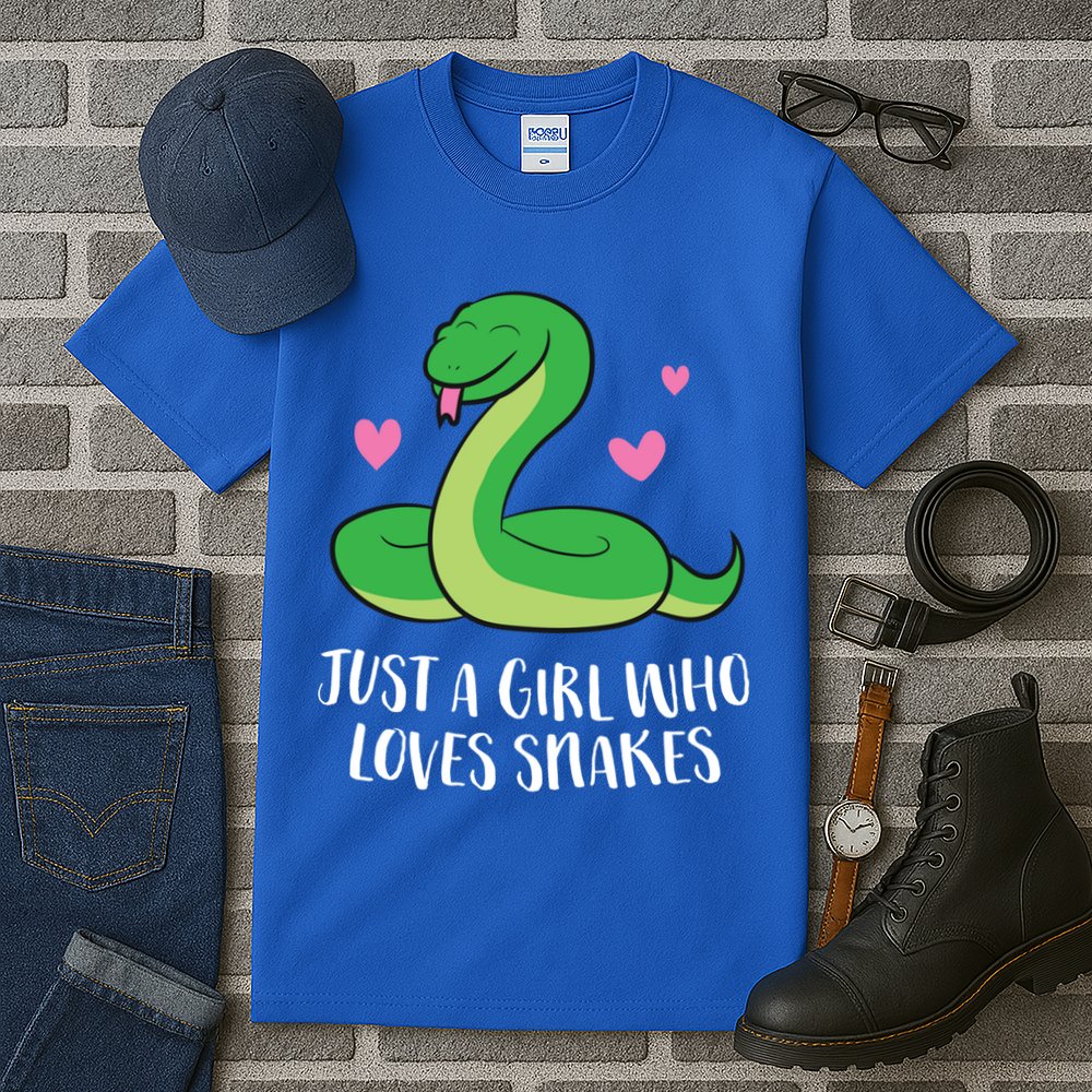 Just A Girl Who Loves Snakes Cute Snake Girl Gift Tall T-Shirt