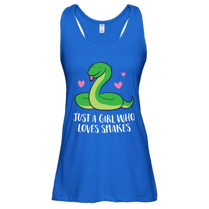 Just A Girl Who Loves Snakes Cute Snake Girl Gift Ladies Essential Flowy Tank