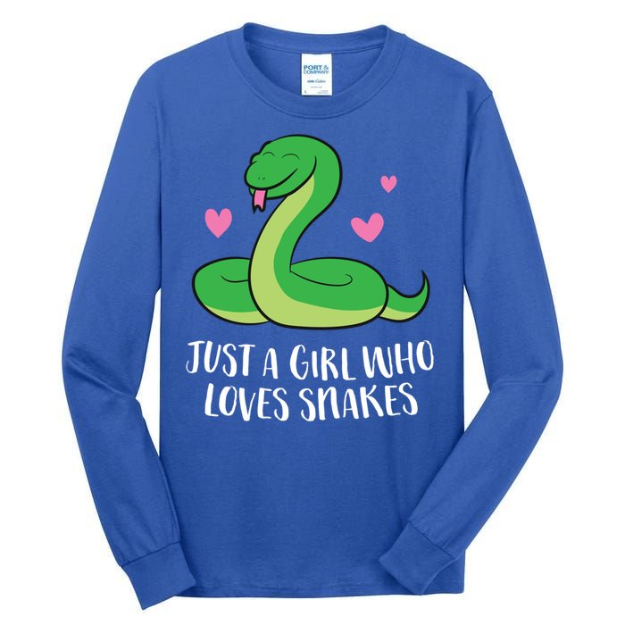 Just A Girl Who Loves Snakes Cute Snake Girl Gift Tall Long Sleeve T-Shirt