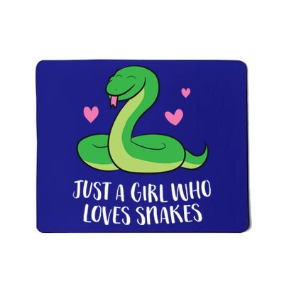 Just A Girl Who Loves Snakes Cute Snake Girl Gift Mousepad