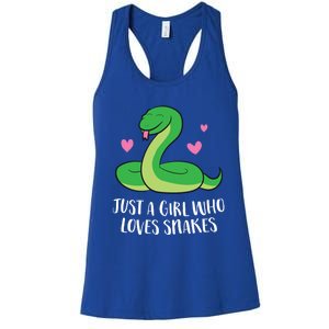 Just A Girl Who Loves Snakes Cute Snake Girl Gift Women's Racerback Tank