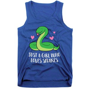 Just A Girl Who Loves Snakes Cute Snake Girl Gift Tank Top