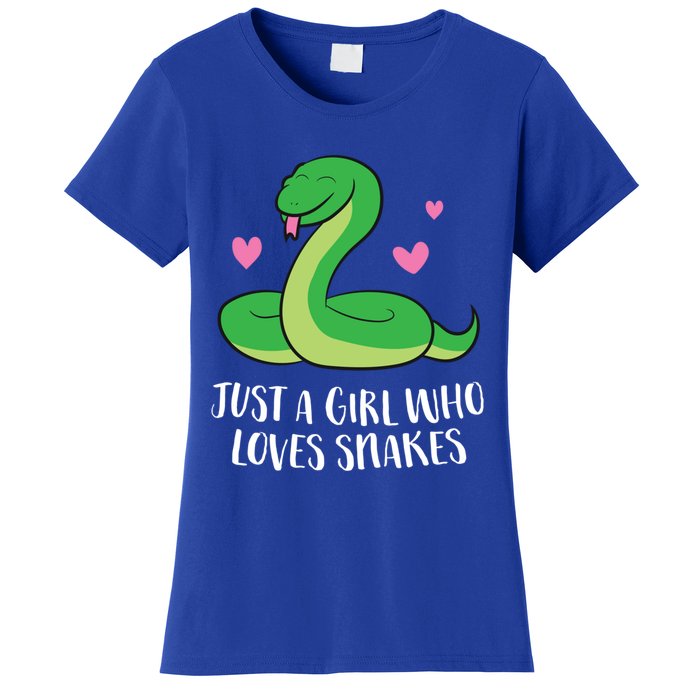 Just A Girl Who Loves Snakes Cute Snake Girl Gift Women's T-Shirt