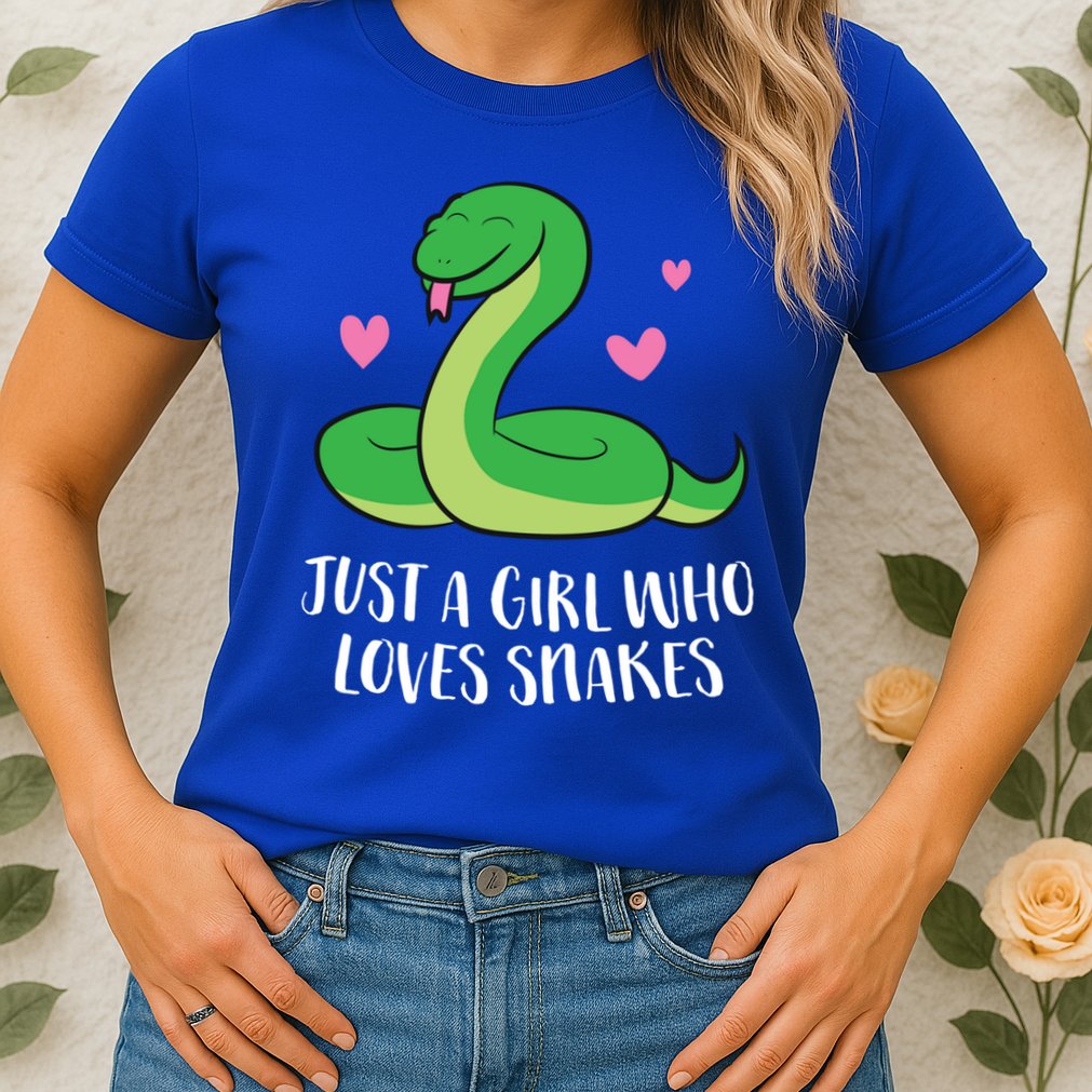 Just A Girl Who Loves Snakes Cute Snake Girl Gift Womens T-Shirt