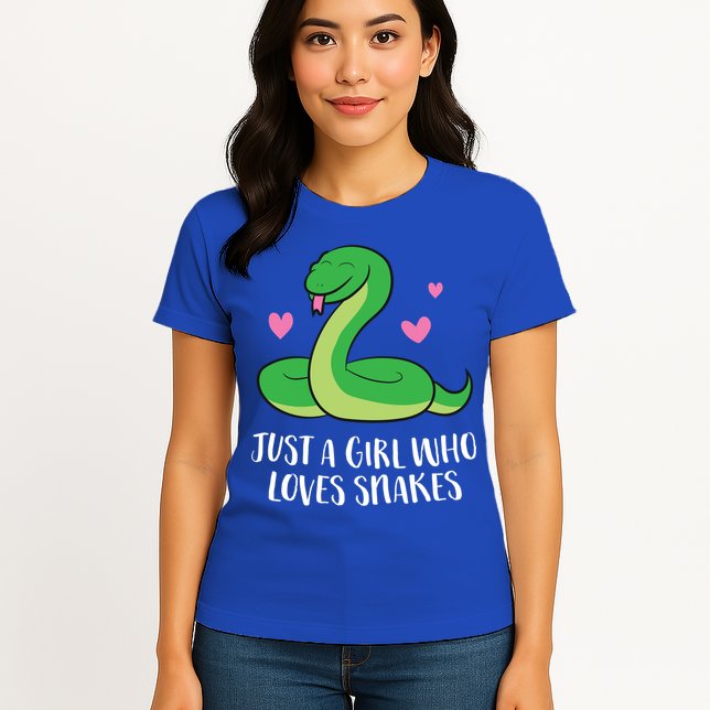 Just A Girl Who Loves Snakes Cute Snake Girl Gift Womens T-Shirt