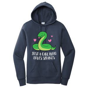 Just A Girl Who Loves Snakes Cute Snake Girl Gift Women's Pullover Hoodie