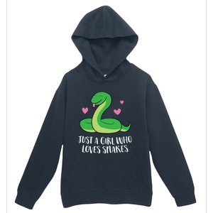 Just A Girl Who Loves Snakes Cute Snake Girl Gift Urban Pullover Hoodie