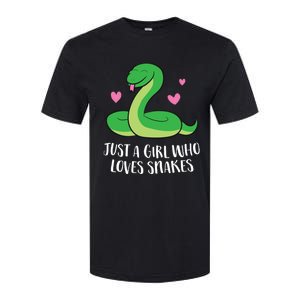 Just A Girl Who Loves Snakes Cute Snake Girl Gift Softstyle CVC T-Shirt