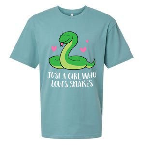 Just A Girl Who Loves Snakes Cute Snake Girl Gift Sueded Cloud Jersey T-Shirt