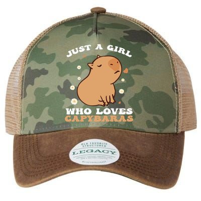 Just A Girl Who Loves Capybaras Legacy Tie Dye Trucker Hat