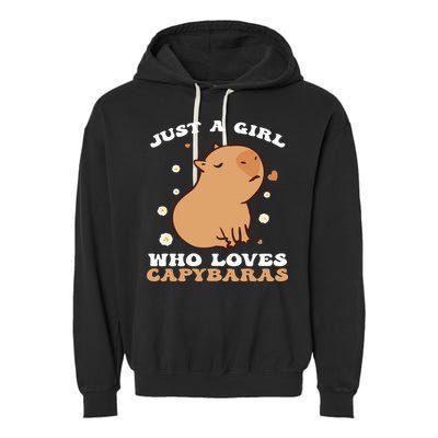 Just A Girl Who Loves Capybaras Garment-Dyed Fleece Hoodie