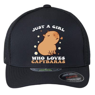 Just A Girl Who Loves Capybaras Flexfit Unipanel Trucker Cap