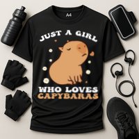 Just A Girl Who Loves Capybaras Cooling Performance Crew T-Shirt