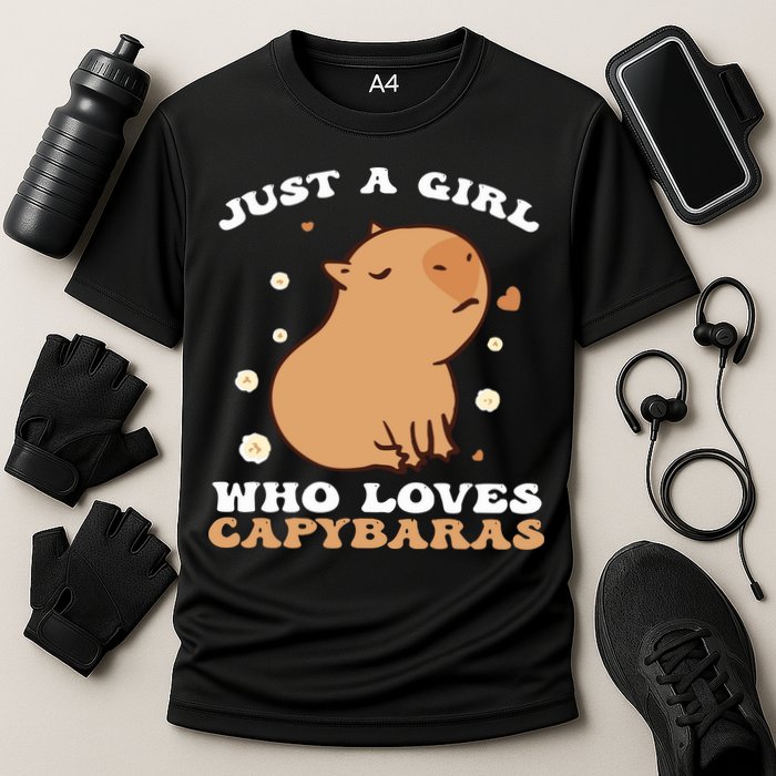 Just A Girl Who Loves Capybaras Cooling Performance Crew T-Shirt