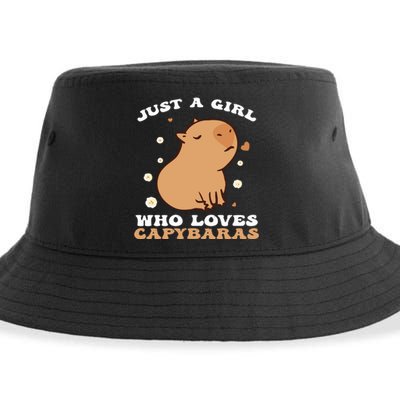 Just A Girl Who Loves Capybaras Sustainable Bucket Hat